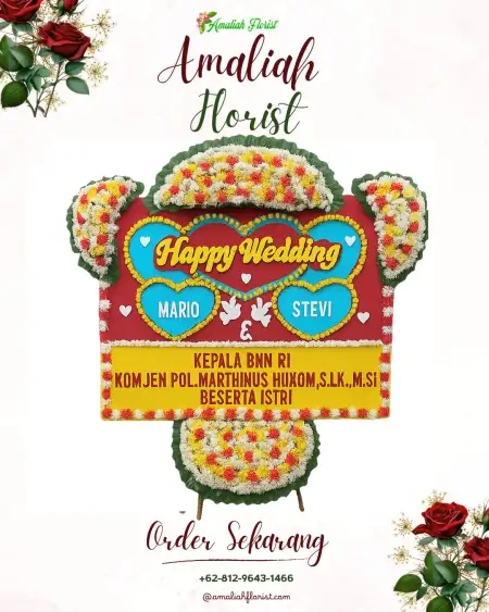 Papan Bunga Pernikahan Kampung Olo